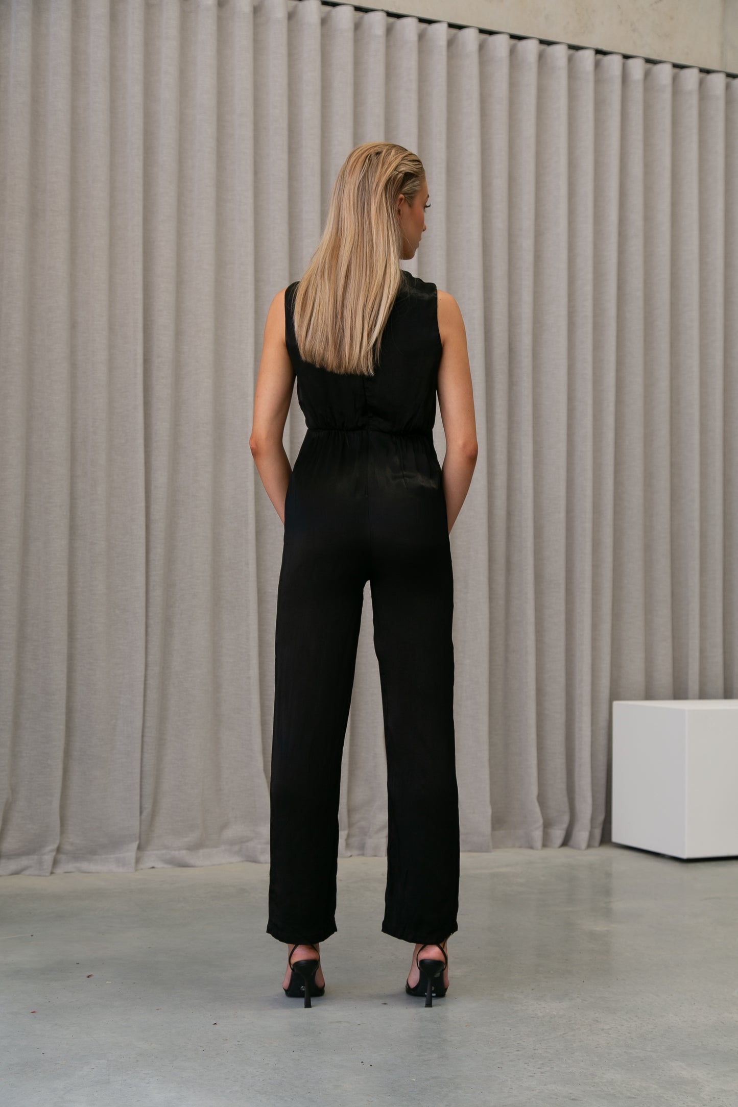 Violet Lux satin jumpsuit